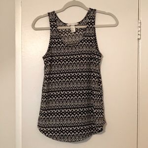 H&M Black & White Print Tank